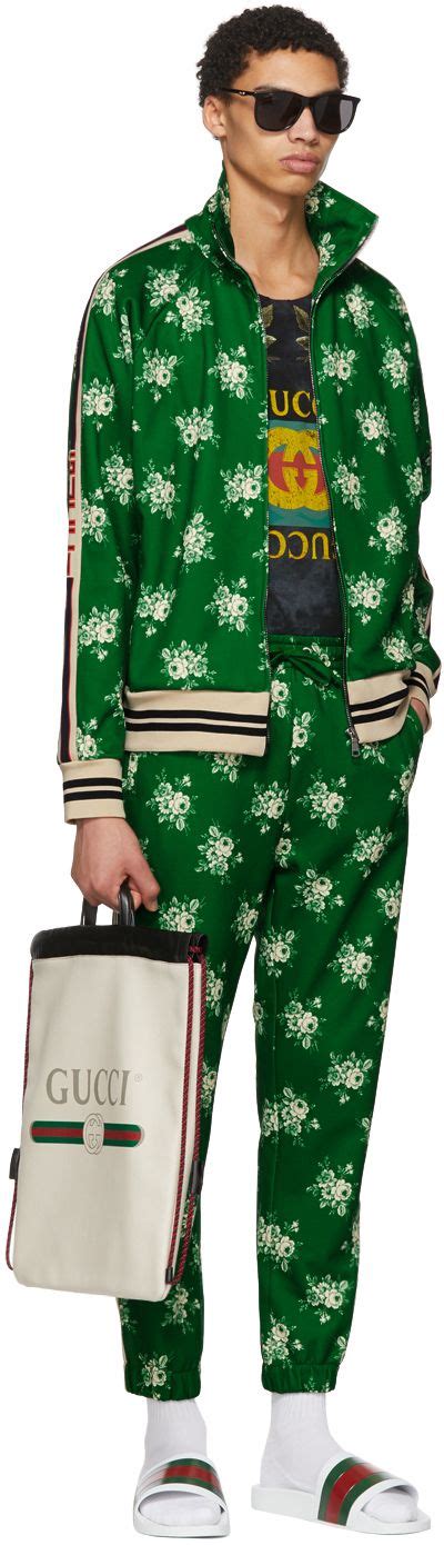 womens green gucci tracksuit|gucci jogging suit women.